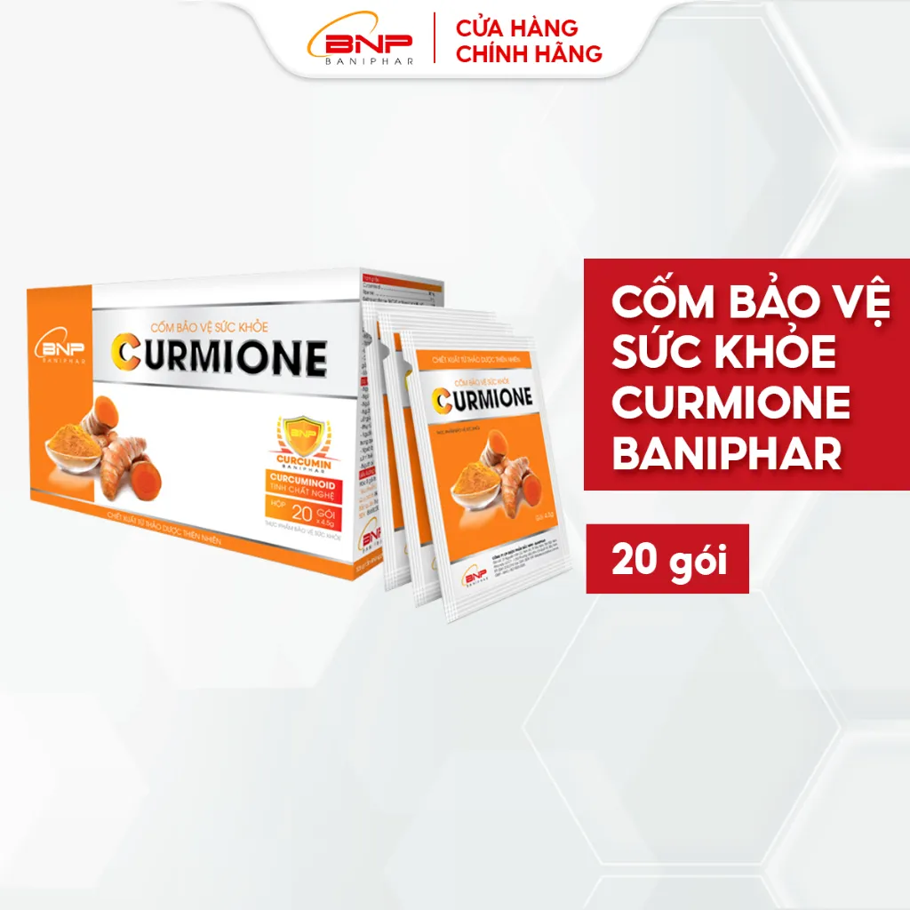 Ảnh Cốm Bảo Vệ Sức Khỏe CurmiOne BANIPHAR Chứa Tinh Bột Nghệ Tăng Sức Đề Kháng Hộp 20 gói x 4,5g 2