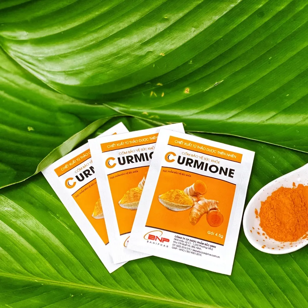 Ảnh Cốm Bảo Vệ Sức Khỏe CurmiOne BANIPHAR Chứa Tinh Bột Nghệ Tăng Sức Đề Kháng Hộp 20 gói x 4,5g 4