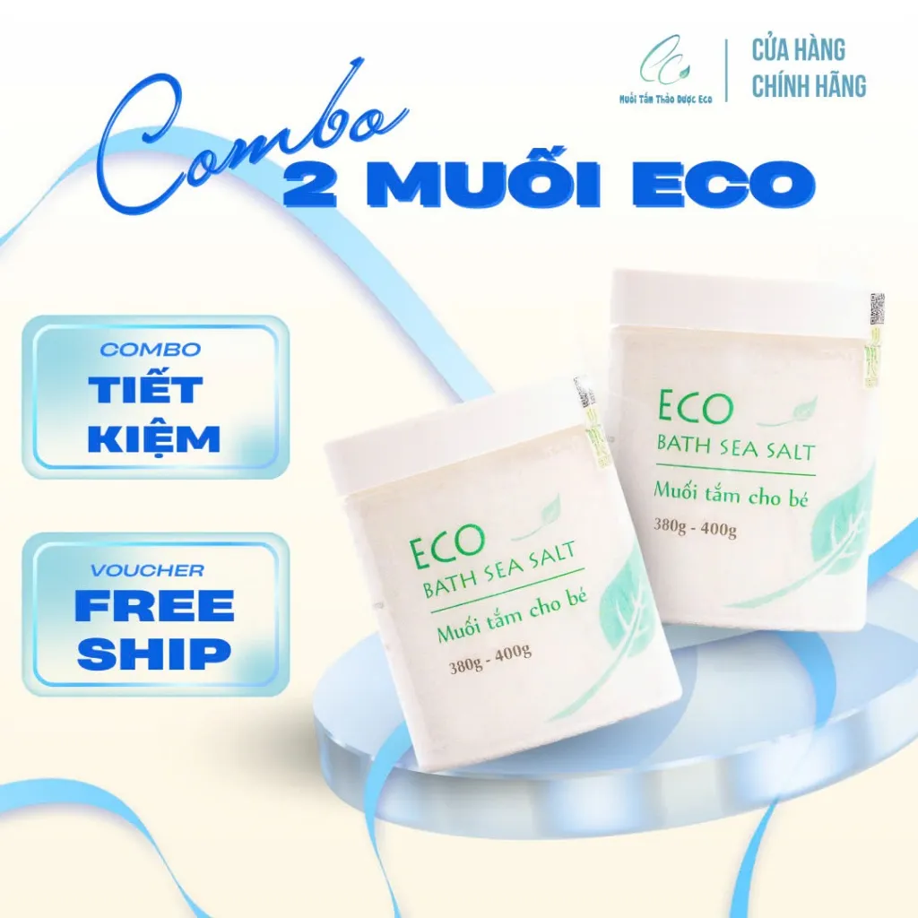 Ảnh Com bo 2 lọ Muối tắm bé Sinh Dược Eco 400g 2