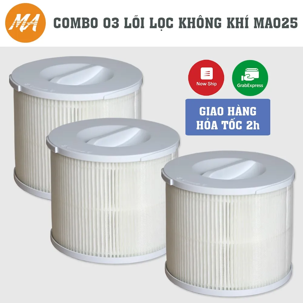 Ảnh Combo 03 màng lọc không khí hepa chính hãng MAX AIR thay thế máy lọc không khí MA025, bộ lọc HEPA tiêu chuẩn lọc bụi mịn 1