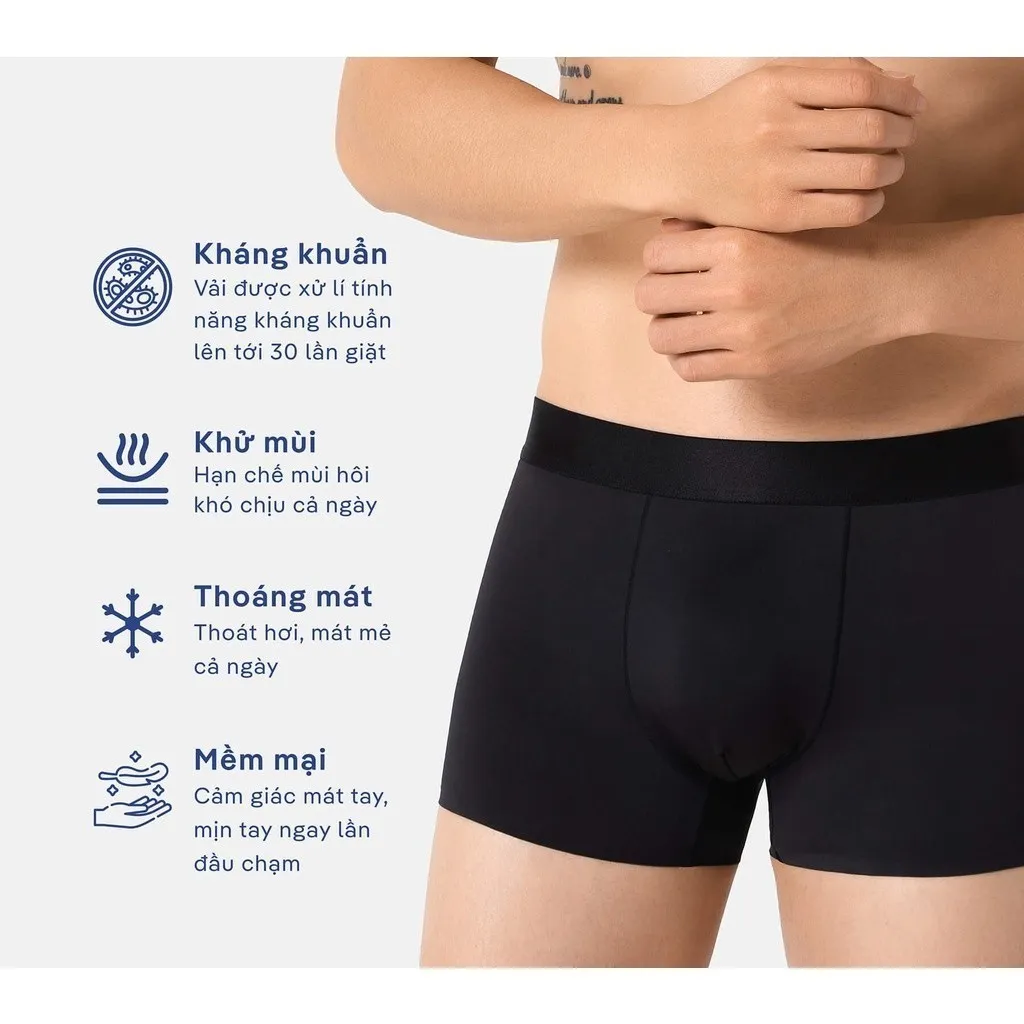 Ảnh Combo 03 Quần lót nam Trunk Excool Microfiber Seamless (Không đường may) Coolmate 3