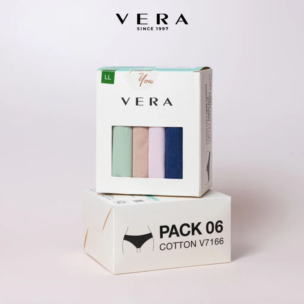 Ảnh Combo 06 quần lót nữ cotton VERA 7166 [Giao màu ngẫu nhiên] 3