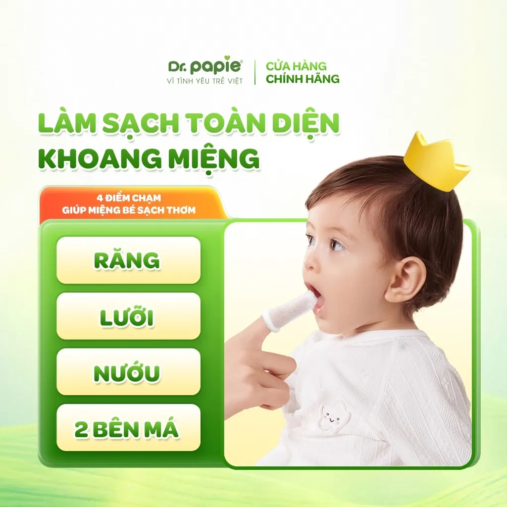 Ảnh Combo 1 Hộp Khăn Hạ Sốt Dr.Papie Và 1 Hộp Gạc Rơ Lưỡi Dr.Papie Bảo Vệ Toàn Diện Cho Bé Sơ Sinh 3