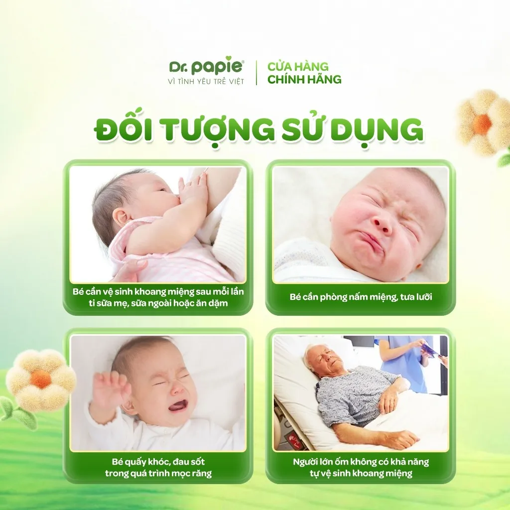 Ảnh Combo 1 Hộp Khăn Hạ Sốt Dr.Papie Và 1 Hộp Gạc Rơ Lưỡi Dr.Papie Bảo Vệ Toàn Diện Cho Bé Sơ Sinh 4
