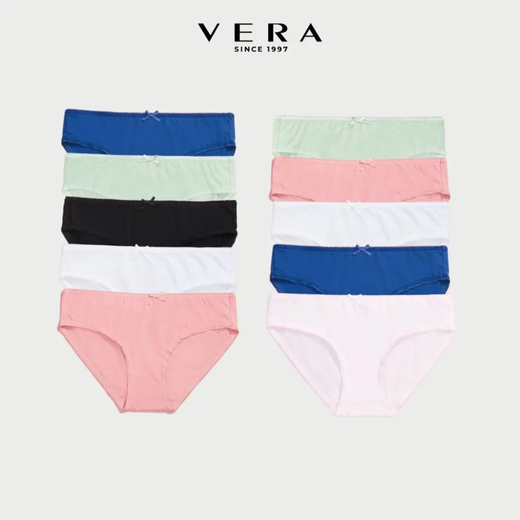 Ảnh Combo 10 Quần Lót Nữ VERA Cotton - 7166 [Giao màu ngẫu nhiên] 1