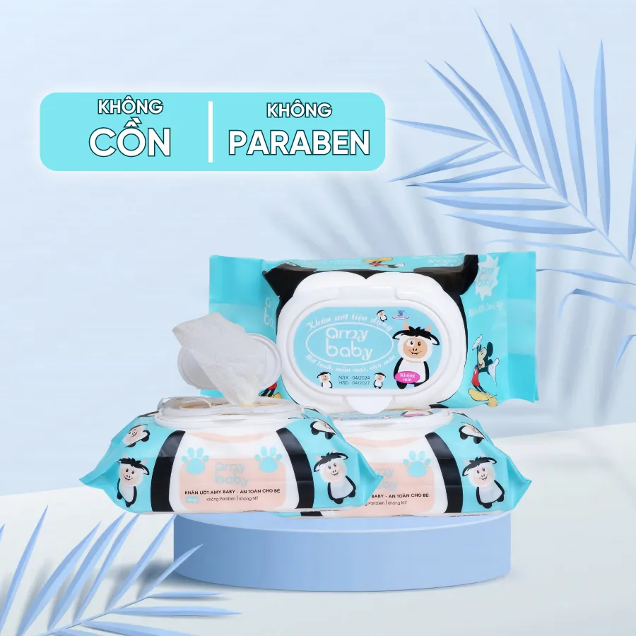 Ảnh Combo 12 Gói Khăn Ướt 80gr Amy Baby Dùng Cho Da Nhạy Cảm 4