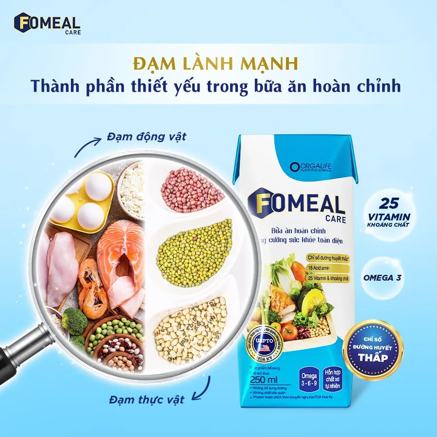 Ảnh Combo 15 ngày - 1 tháng thay thế bữa ăn, dễ hấp thu, tăng đề kháng Fomeal care (250ml/hộp) 3