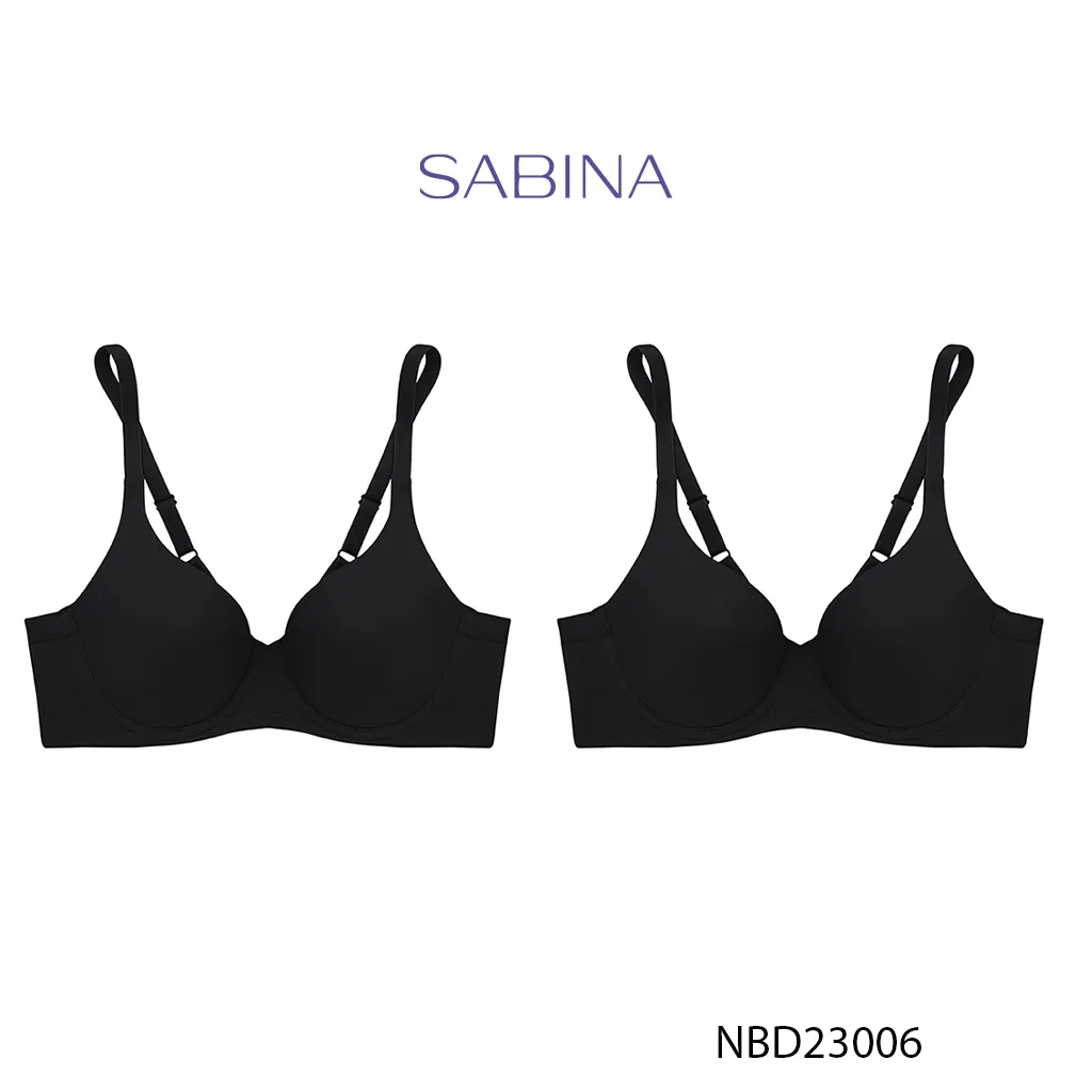 Ảnh Combo 2 Áo Lót Có Gọng Mút Mỏng Bản Dây Áo Lớn Phù Hợp Người Ngực To Màu Trơn Perfect Bra by Sabina NBD23006 (SBXD94111) 2
