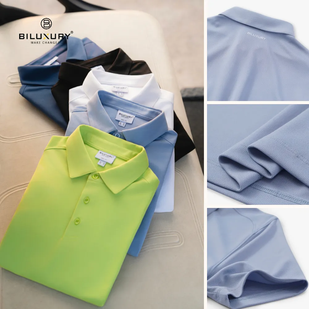 Ảnh Combo 2 Áo Polo Nam Thời Trang Nam Biluxury 8APCB428 Áo Thun Có Cổ Polo Trơn Thoáng Mát Thấm Hút Mồ Hôi 3