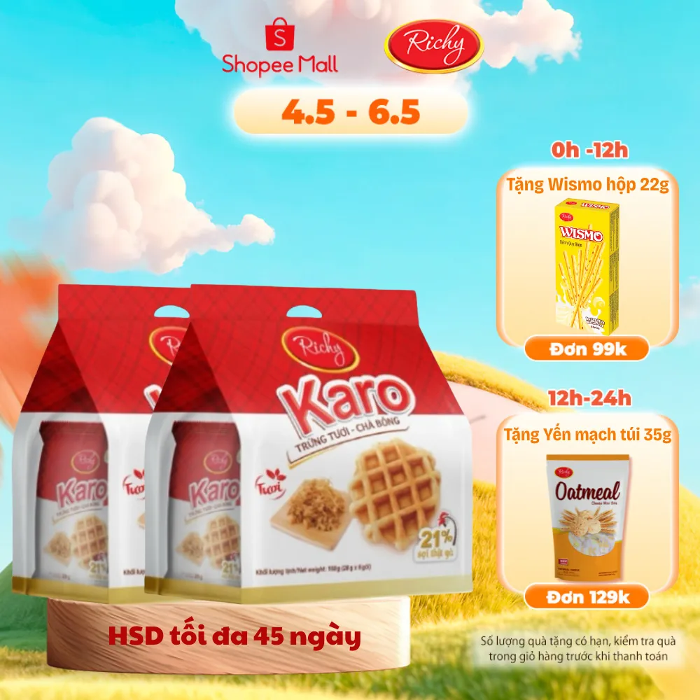 Ảnh Combo 2 bịch bánh Richy Karo phô mai và sợi gà truyền thống 2