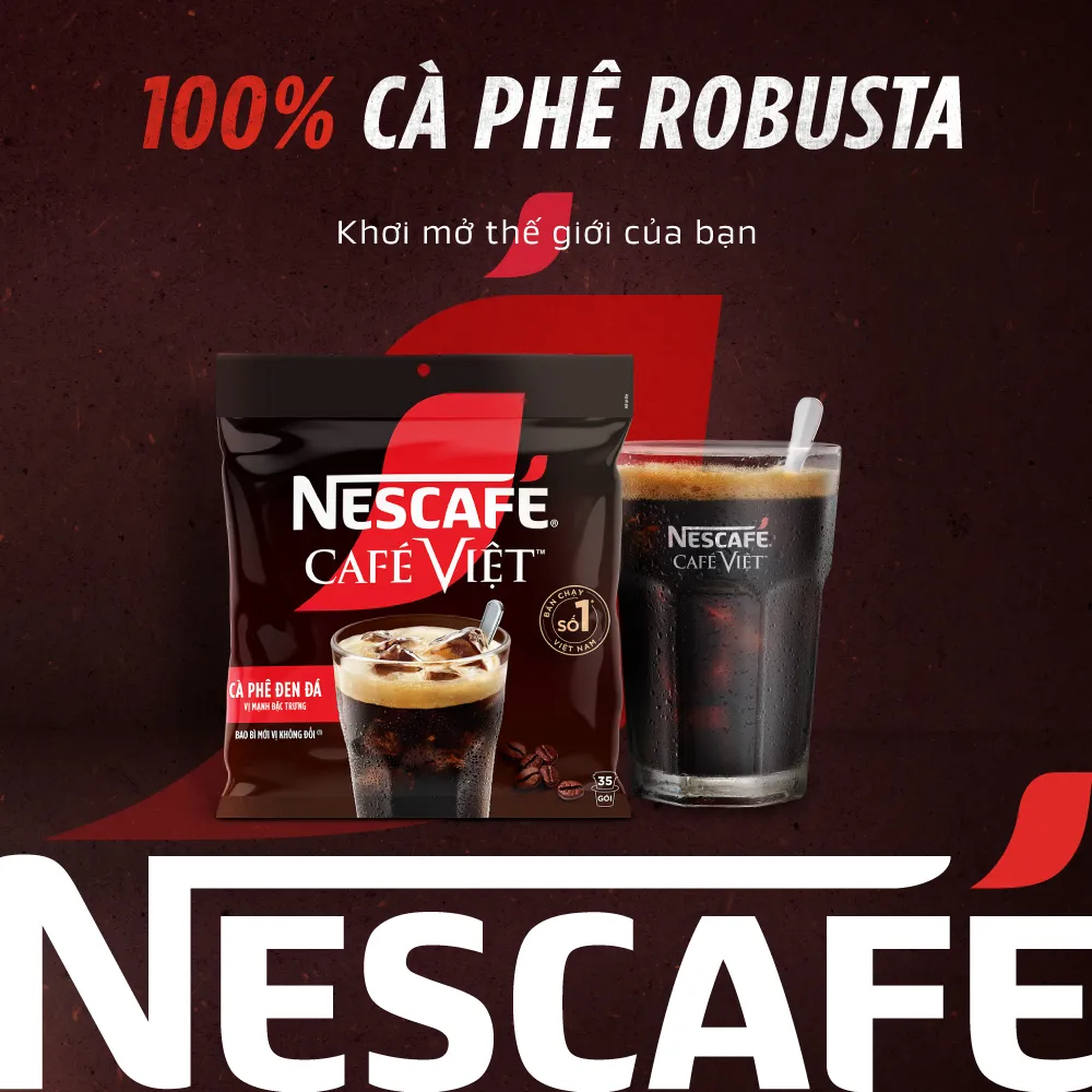 Ảnh Combo 2 Bịch Cà phê Hòa tan NESCAFÉ CAFÉ VIỆT 35 gói Vị Mạnh đặc trưng 1