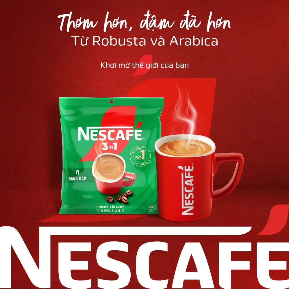 Ảnh Combo 2 Bịch Cà phê Hòa tan NESCAFÉ VỊ RANG ĐẬM 46 gói Đậm Thơm Hoàn Hảo 1