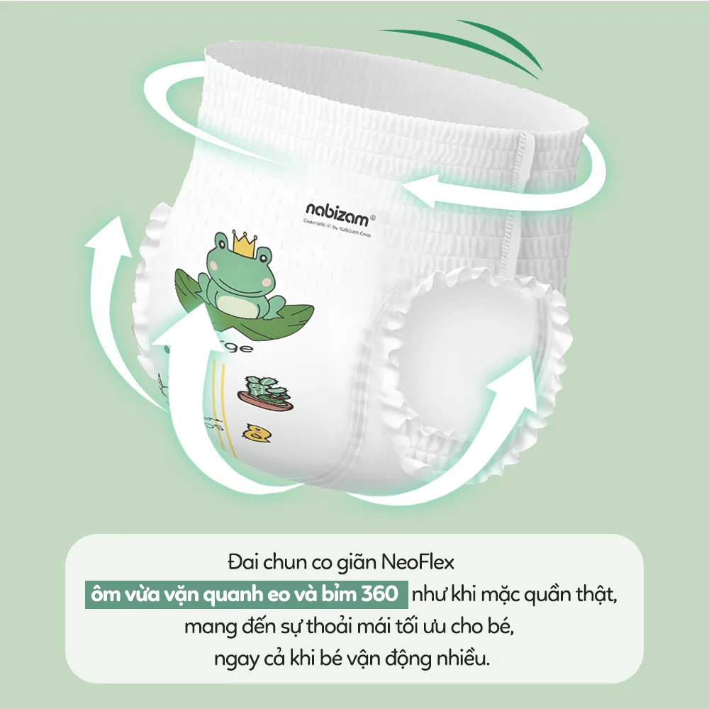 Ảnh Combo 2 Bịch Tã/Bỉm Quần NABIZAM ULTRA THIN 4 Mùa Mỏng Mềm Hơn, Thấm Hút Nhanh Hơn Size Cho Bé 6-24kg 2