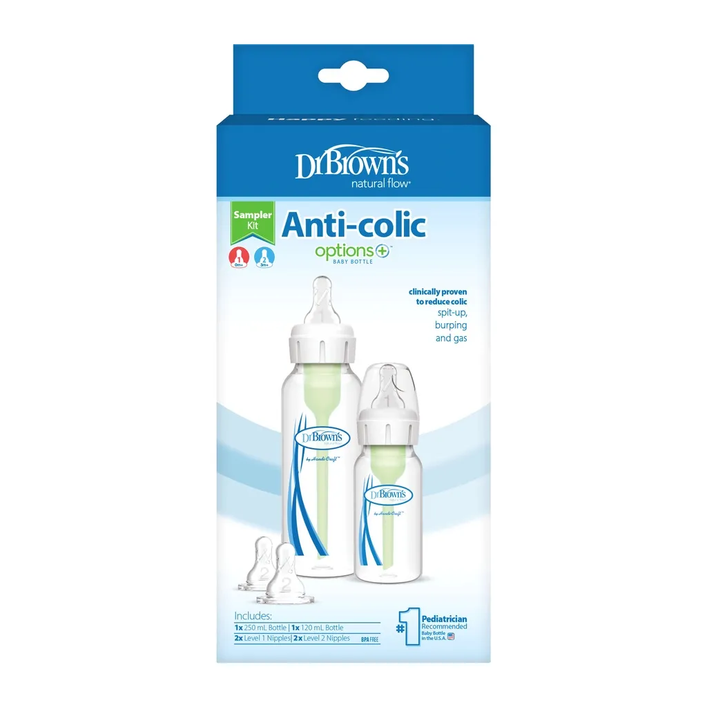 Ảnh Combo 2 bình sữa Dr.Brown's cổ hẹp nhựa PP Option Plus, dung tích 120ml và 250ml-02005 1