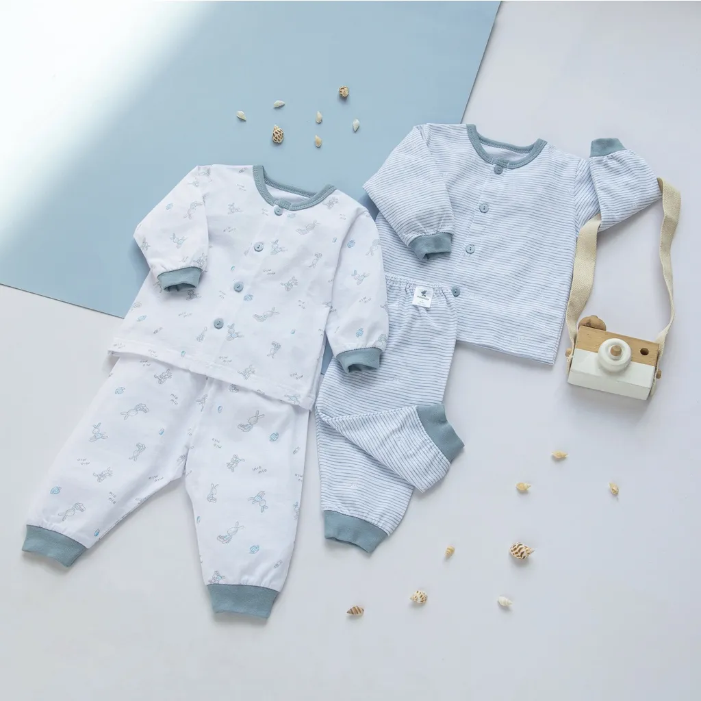 Ảnh Combo 2 Bộ Quần Áo Dài Sơ Sinh MIOMIO Cho Bé Trai, Bé Gái (Từ 0 - 24 Tháng), Vải Cotton 1