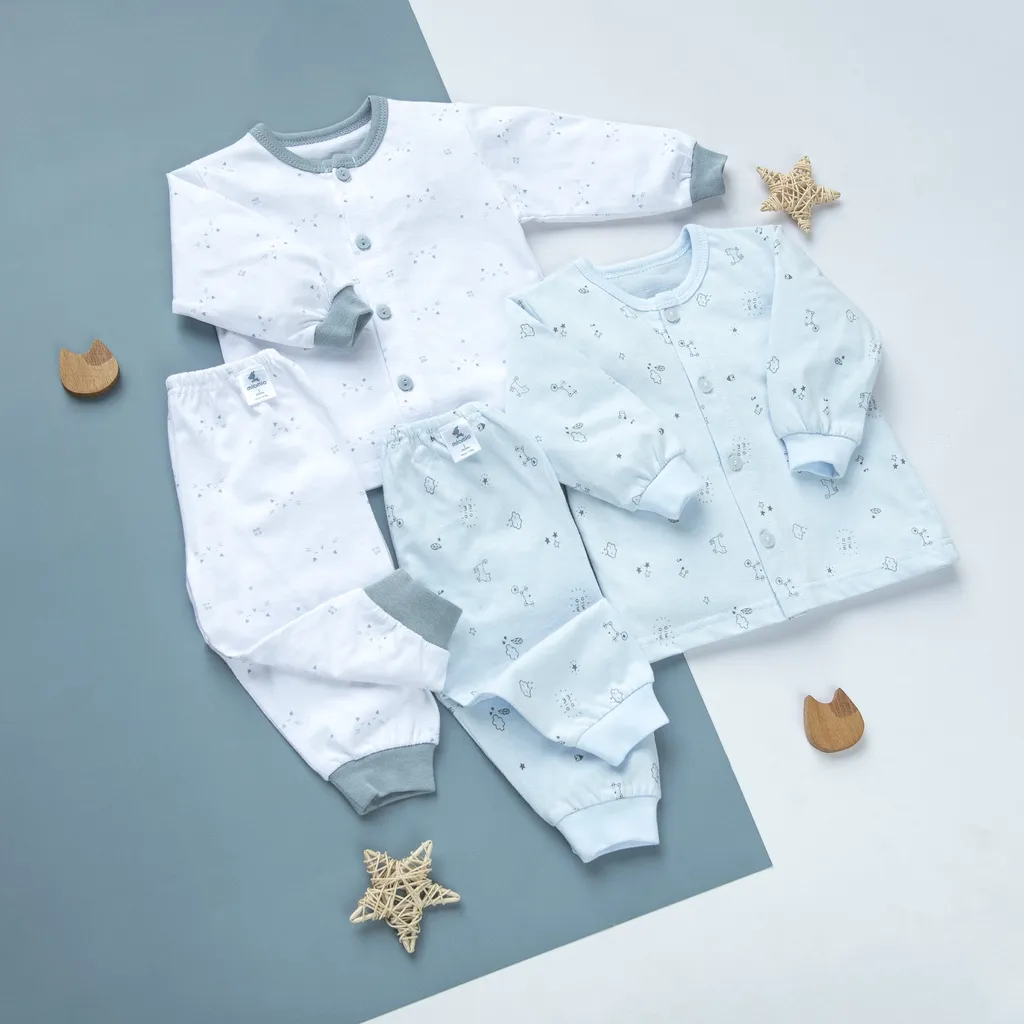 Ảnh Combo 2 Bộ Quần Áo Dài Sơ Sinh MIOMIO Cho Bé Trai, Bé Gái (Từ 0 - 24 Tháng), Vải Cotton 3