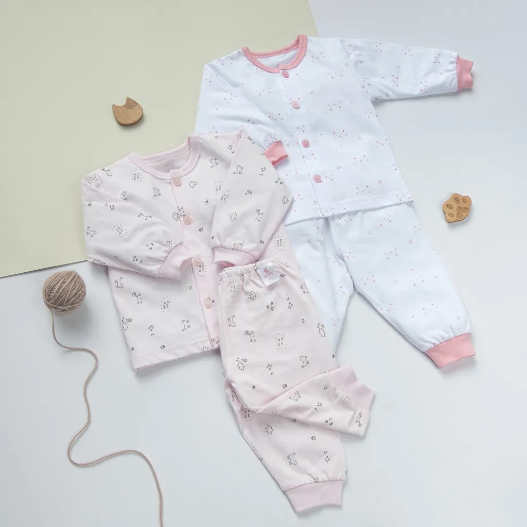 Ảnh Combo 2 Bộ Quần Áo Dài Sơ Sinh MIOMIO Cho Bé Trai, Bé Gái (Từ 0 - 24 Tháng), Vải Cotton 4