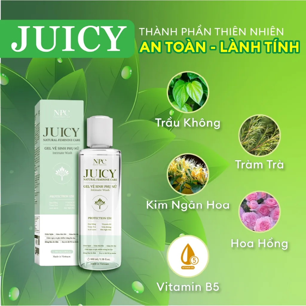 Ảnh COMBO 2 chai dung dịch vệ sinh phụ nữ NPC Juicy tinh chất trầu không 100ml - NPC PHAR 1