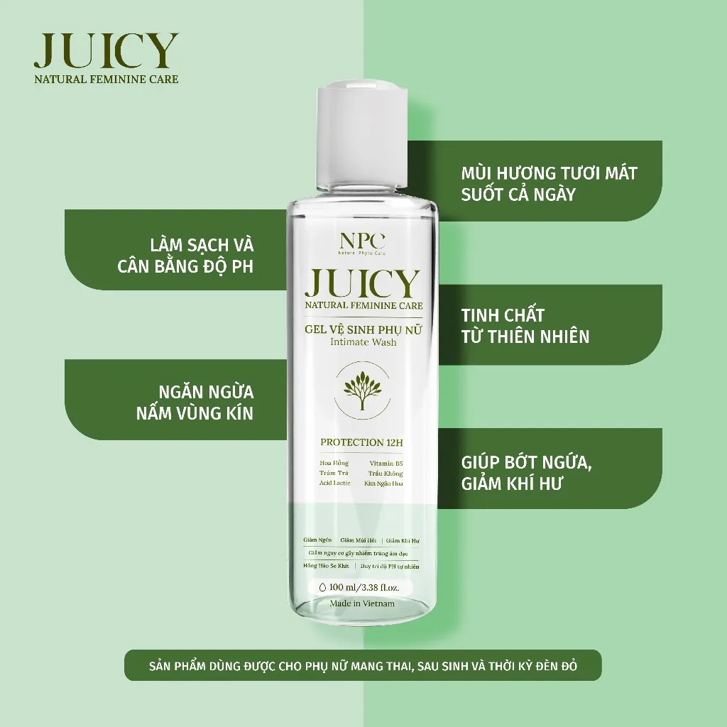 Ảnh COMBO 2 chai dung dịch vệ sinh phụ nữ NPC Juicy tinh chất trầu không 200ml - NPC PHAR 4