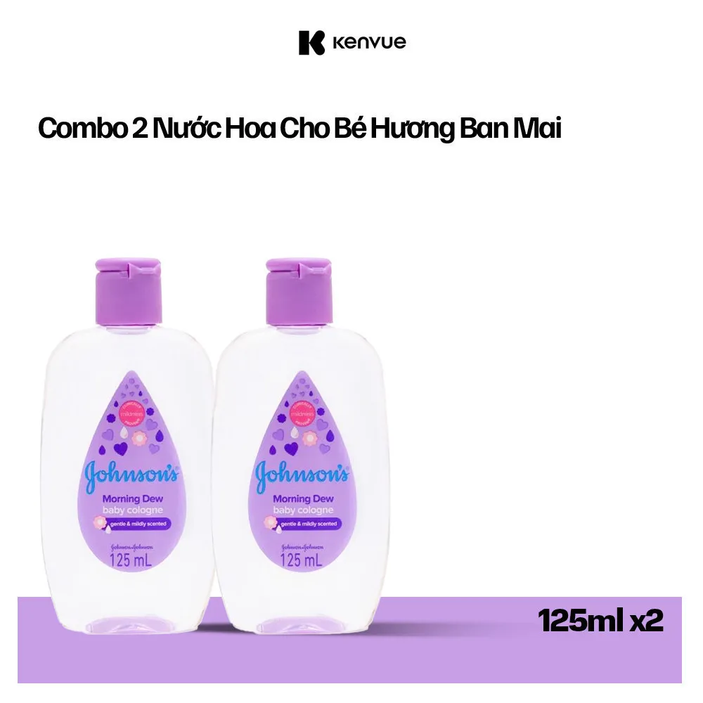 Ảnh Combo 2 Chai Nước Hoa Cho Bé Johnson's Baby Cologne Hương Ban Mai Morning Dew Baby Cologne 125ml 2