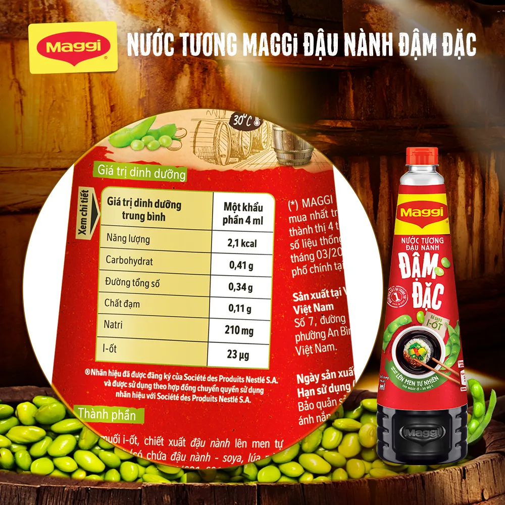 Ảnh Combo 2 chai nước tương Maggi đậu nành đậm đặc 700ml/chai 3