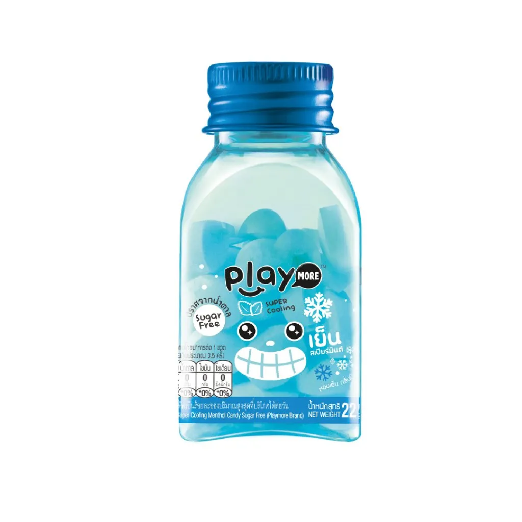 Ảnh Combo 2, Combo 3,  hũ kẹo the không đường siêu mát lạnh hương Bạc Hà Playmore 22g 3
