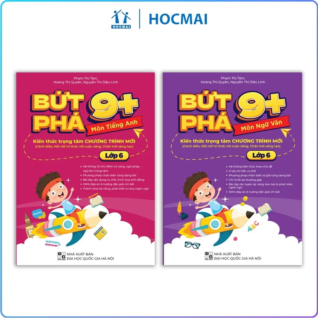 Ảnh Combo 2 cuốn sách Bứt phá 9+ lớp 6 (Theo chương trình SGK mới). Bí kíp giúp con đạt toàn điểm 9,10 trên lớp 3