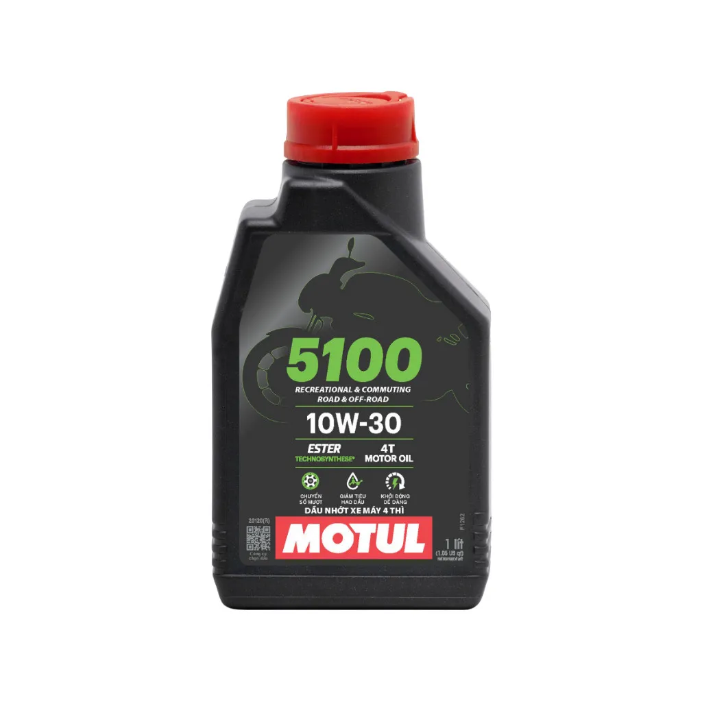 Ảnh Combo 2 Dầu nhớt xe máy Motul 5100 4T 10W30 1L 1