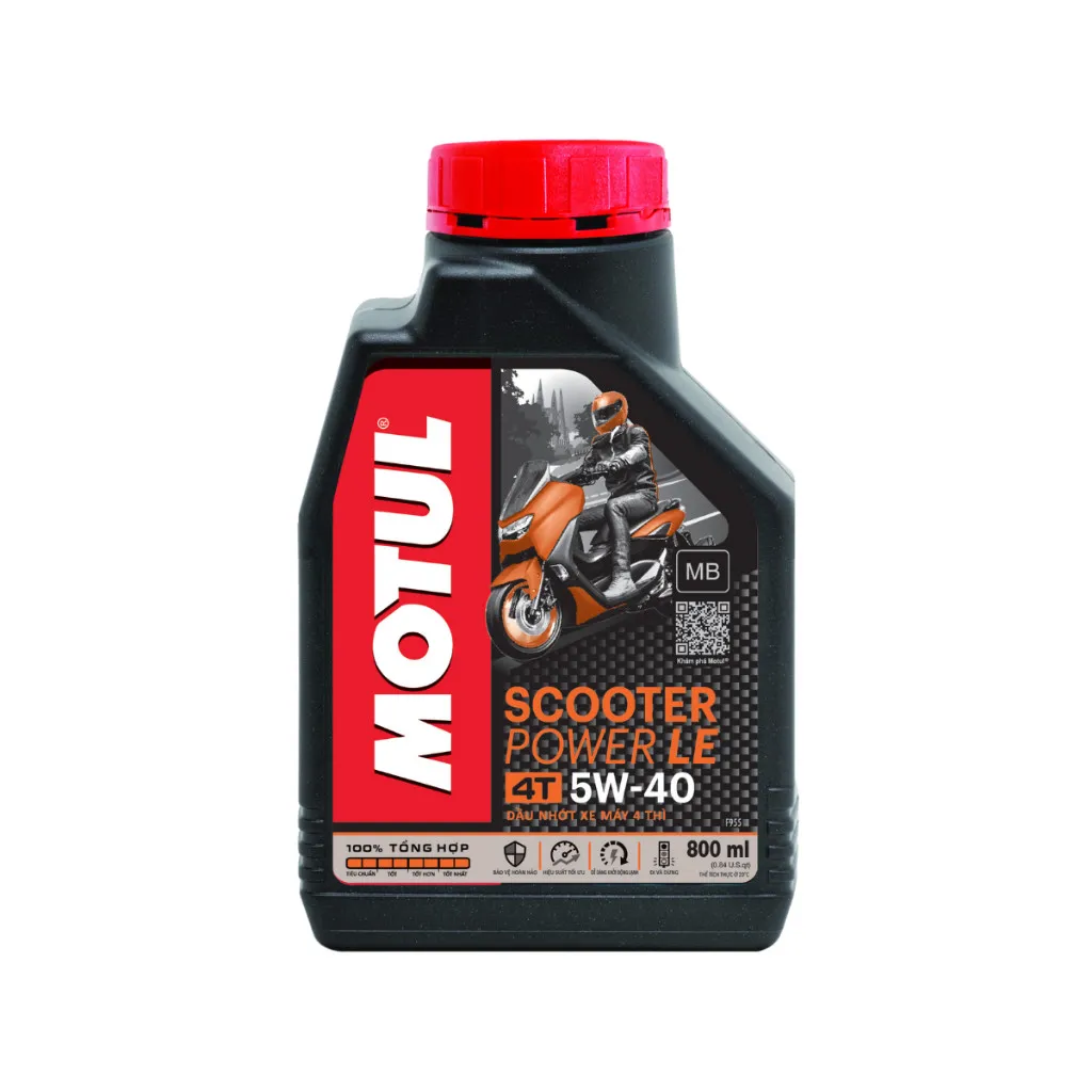 Ảnh Combo 2 Dầu nhớt xe tay ga Motul Scooter Power LE 4T 5W40 0.8L 1