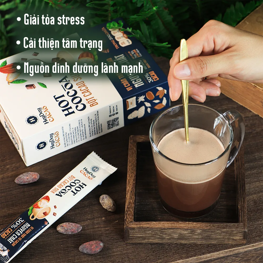 Ảnh Combo 2 Gói 20g Bột Cacao Sữa Tiện Lợi và Bột Cacao Sữa Dừa Thuần Chay - Heyday Cacao 3