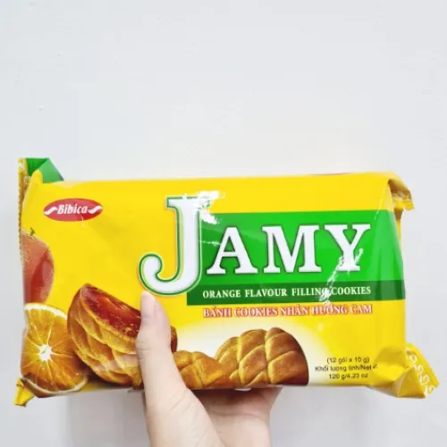 Ảnh Combo 2 Gói Bánh Jamy Nhân Mứt Cam Bibica 120g 2