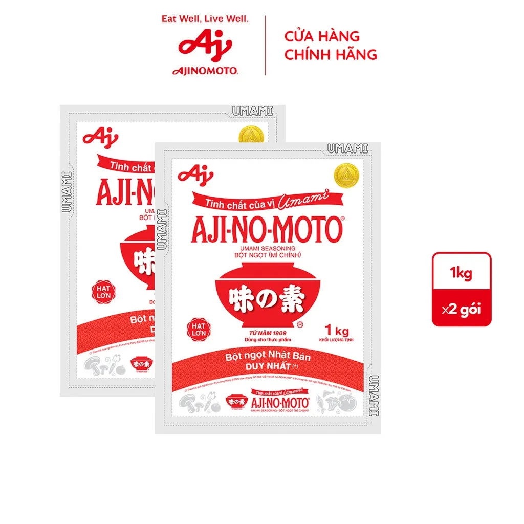 Ảnh Combo 2 Gói Bột Ngọt AJI-NO-MOTO® Hạt Lớn 1kg/Gói 1