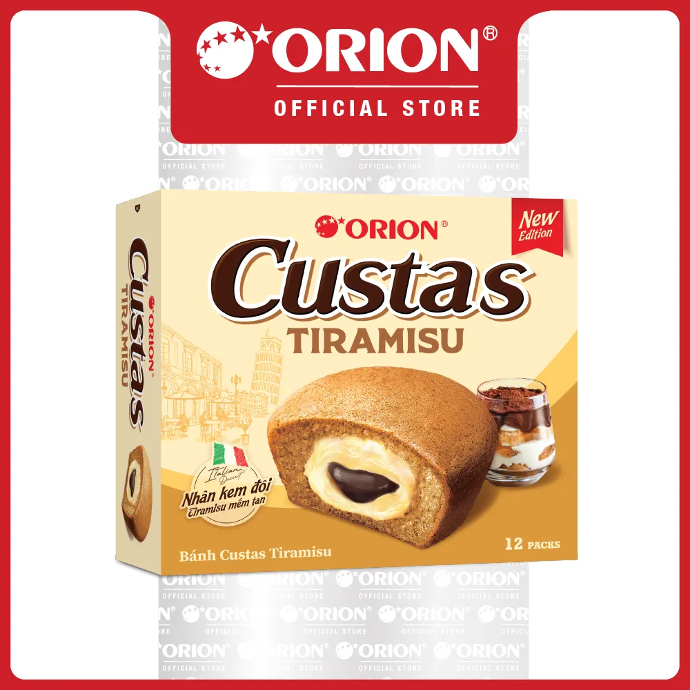 Ảnh Combo 2 Hộp 12 gói bánh Orion Custas 12P tiramisu (282G) 1