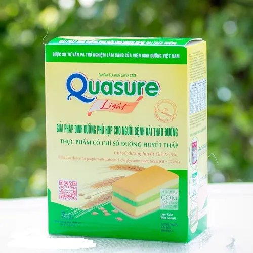 Ảnh Combo 2 Hộp Bánh Bông Lan Quasure Light Cốm Bibica 126g - Thực phẩm cho người ăn kiêng, tiểu đường 3