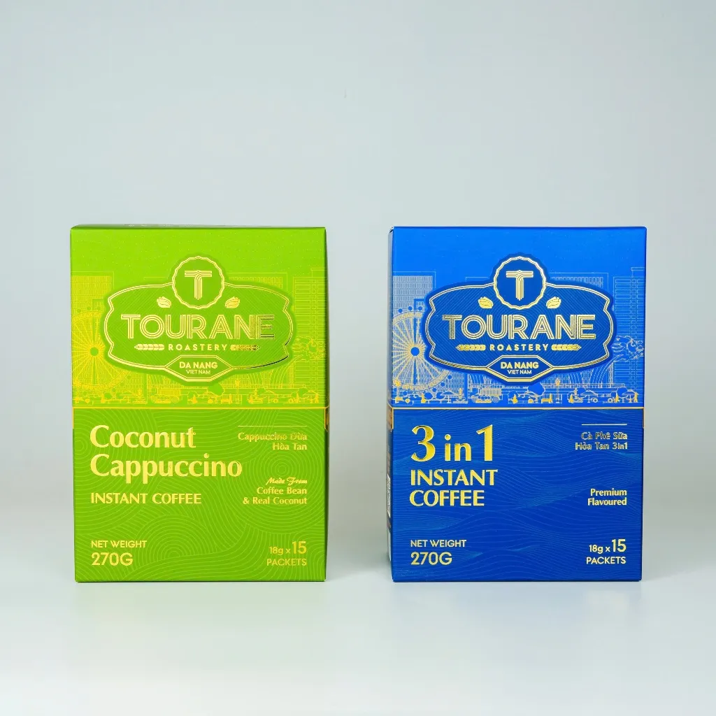 Ảnh Combo 2 Hộp Cà Phê Hòa Tan Tourane Roastery 3in1 + Cappuccino Dừa 2