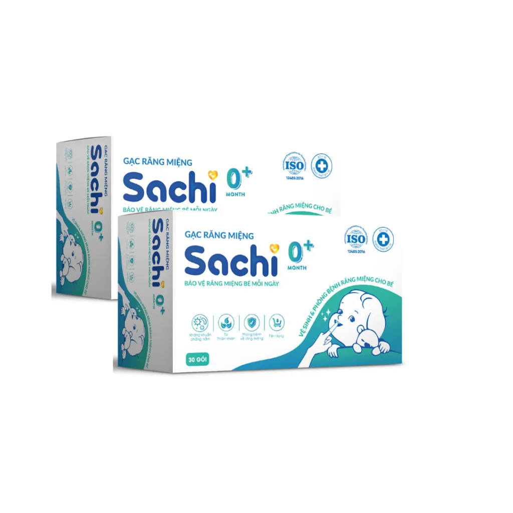 Ảnh Combo 2 Hộp Gạc Răng Miệng Cho Bé Mọc Răng SACHI Hộp 30 Gói An Toàn Tiện Lợi, Vệ Sinh Hàng Ngày Ngăn Ngừa Sâu Răng 1