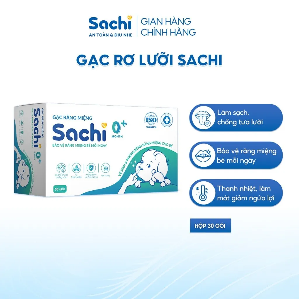 Ảnh Combo 2 Hộp Gạc Răng Miệng Cho Bé Mọc Răng SACHI Hộp 30 Gói An Toàn Tiện Lợi, Vệ Sinh Hàng Ngày Ngăn Ngừa Sâu Răng 2