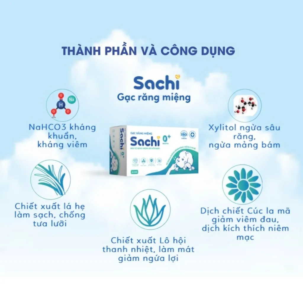 Ảnh Combo 2 Hộp Gạc Răng Miệng Cho Bé Mọc Răng SACHI Hộp 30 Gói An Toàn Tiện Lợi, Vệ Sinh Hàng Ngày Ngăn Ngừa Sâu Răng 4