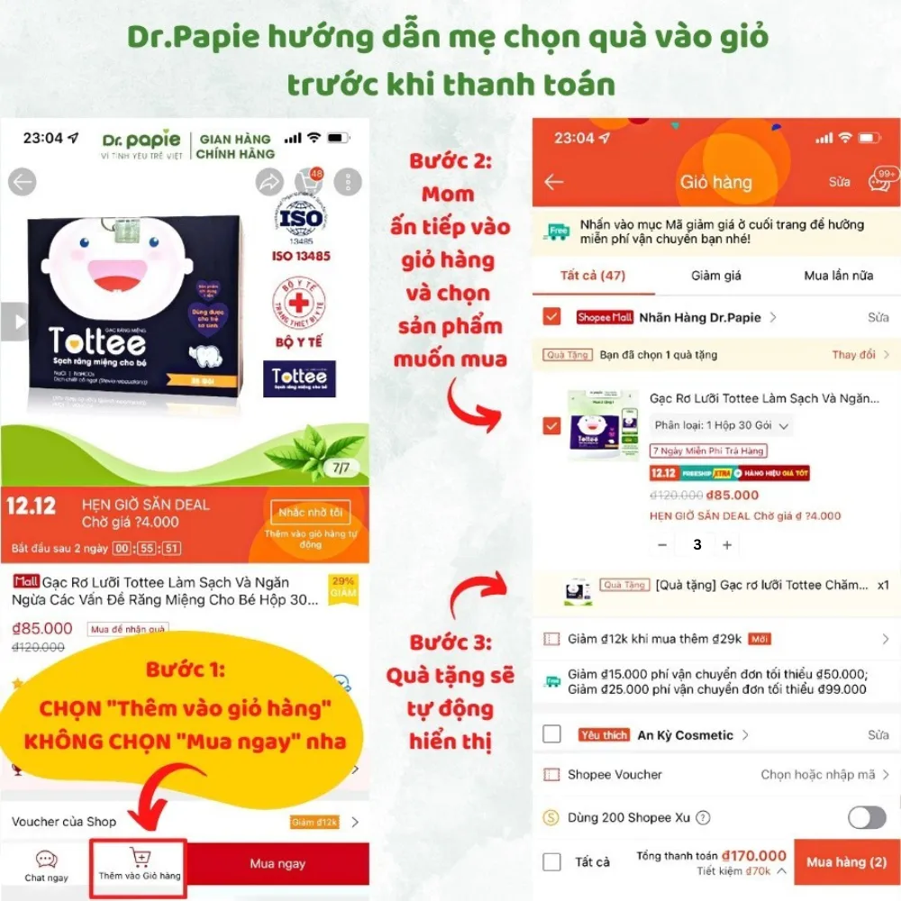 Ảnh Combo 2 Hộp Gạc Rơ Lưỡi Tottee Làm Sạch Và Ngăn Ngừa Các Vấn Đề Răng Miệng Cho Bé Hộp 30 Gói 2