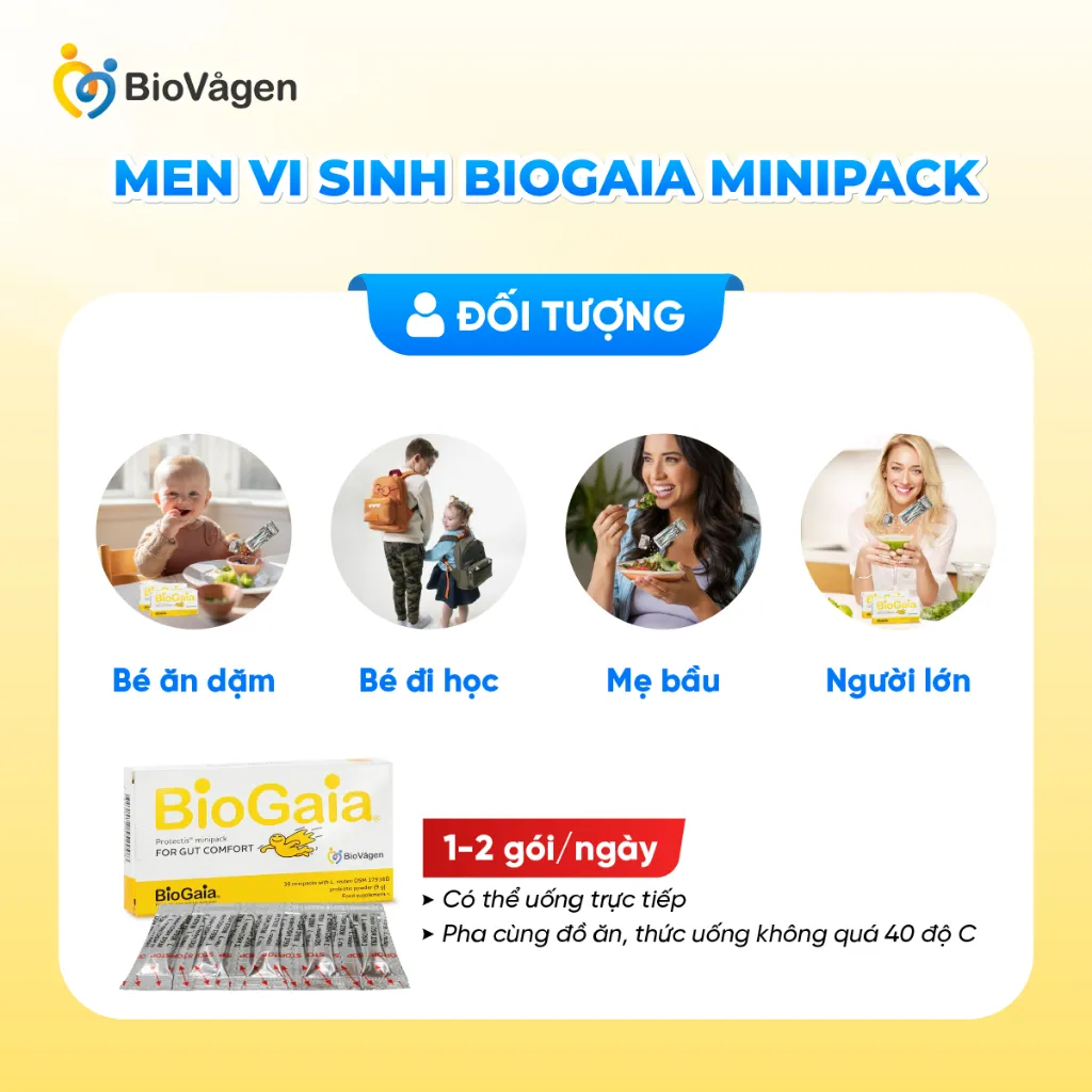 Ảnh Combo 2 hộp men vi sinh BioGaia ProTectis Minipack cải thiện hệ tiêu hóa xuất xứ Thụy Điển, 1 hộp 30 gói 4