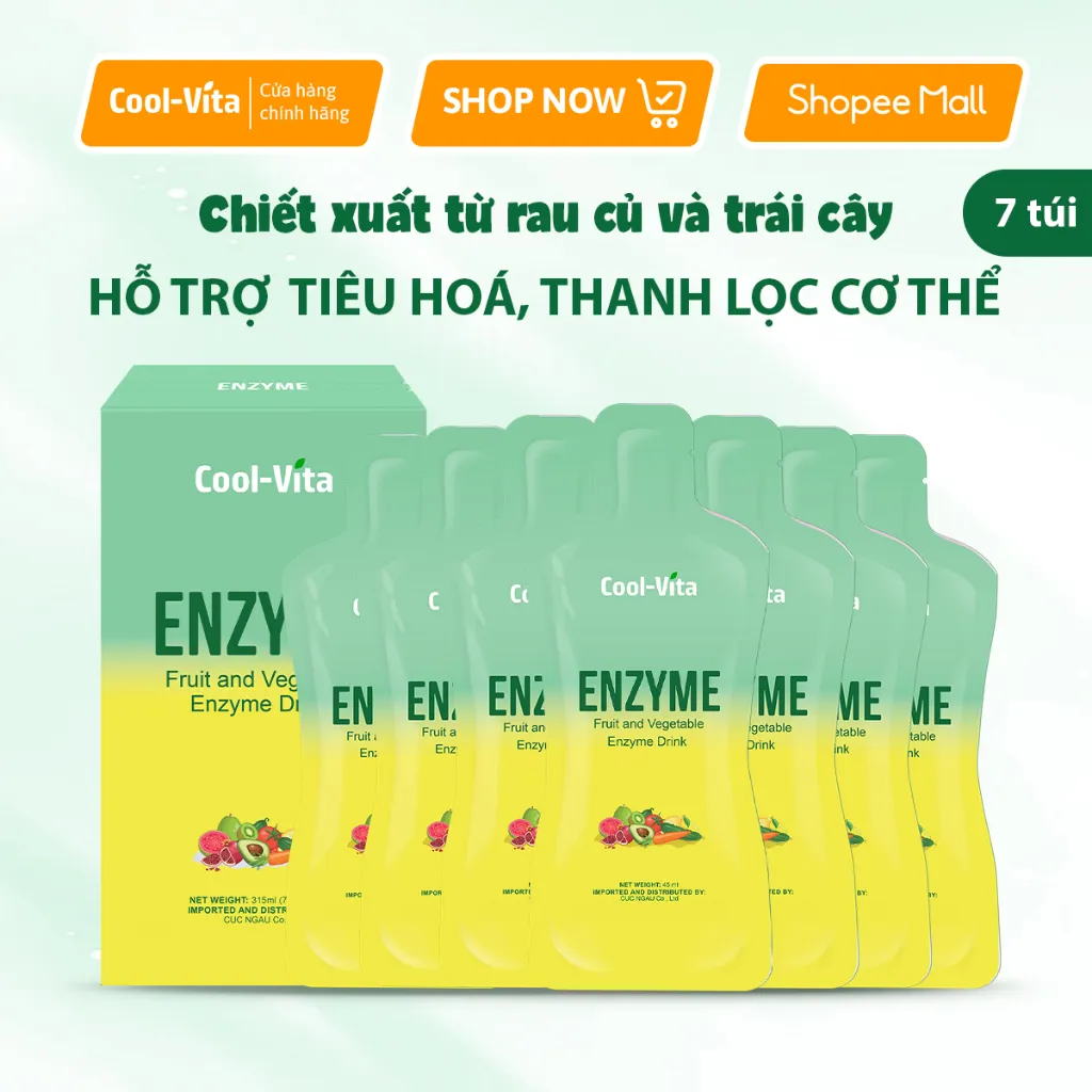 Ảnh Combo 2 Hộp Nước Uống Bổ Sung Enzyme Chiết Xuất Từ Trái Cây và Rau Củ Hỗ Trợ Tiêu Hoá, Thanh Lọc Cơ Thể Coolvita 2
