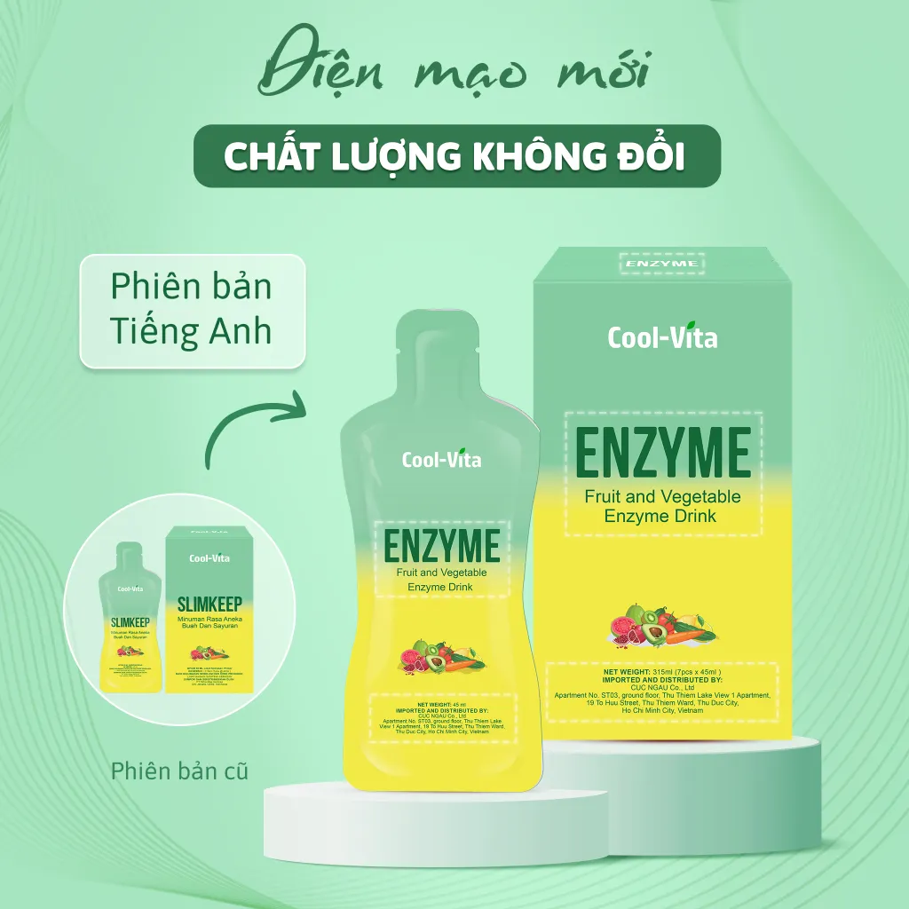 Ảnh Combo 2 Hộp Nước Uống Bổ Sung Enzyme Chiết Xuất Từ Trái Cây và Rau Củ Hỗ Trợ Tiêu Hoá, Thanh Lọc Cơ Thể Coolvita 3