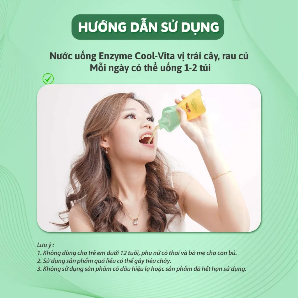 Ảnh Combo 2 Hộp Nước Uống Bổ Sung Enzyme Chiết Xuất Từ Trái Cây và Rau Củ Hỗ Trợ Tiêu Hoá, Thanh Lọc Cơ Thể Coolvita 4