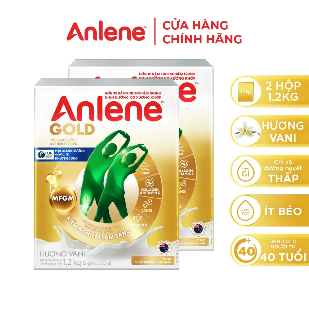 Ảnh Combo 2 hộp Sữa Bột Anlene Gold Hương Vani 1.2kg 2