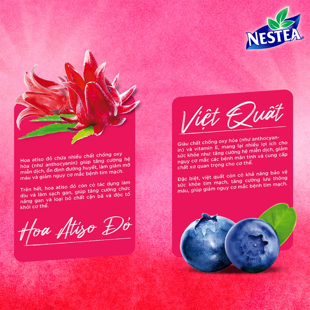 Ảnh Combo 2 Hộp trà NESTEA - VỊ VIỆT QUẤT & ATISO ĐỎ (2*10 gói) 4