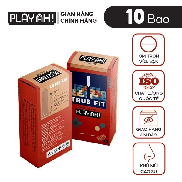 Ảnh Combo 2 hộp/3 hộp Bao Cao Su PLAYAH True Fit Ôm Sát Hộp 10 Bao size 49mm 4