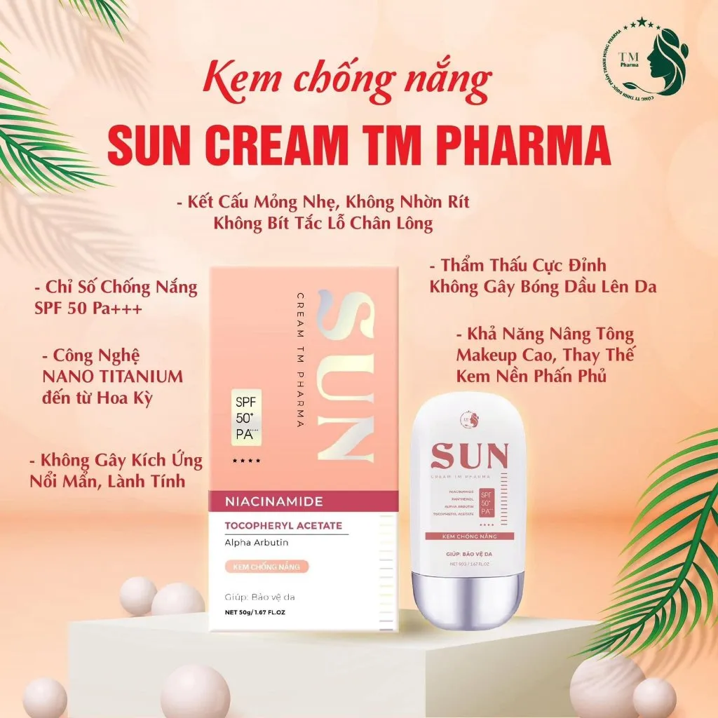 Ảnh Combo 2 Kem Chống Nắng Sun Cream TM Pharma Nâng Tone Da,Không Bết Dính,Công Nghệ Titanium 2