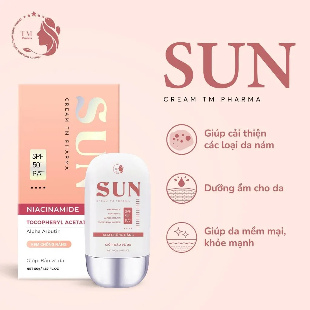 Ảnh Combo 2 Kem Chống Nắng Sun Cream TM Pharma Nâng Tone Da,Không Bết Dính,Công Nghệ Titanium 4