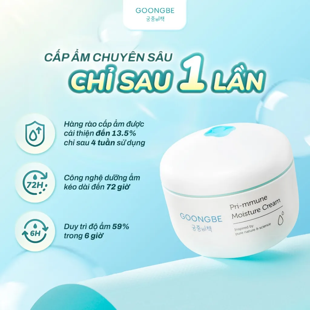 Ảnh Combo 2 Kem Dưỡng Ẩm Cho Mặt và Body GOONGBE Primmune Moisture Cream 3
