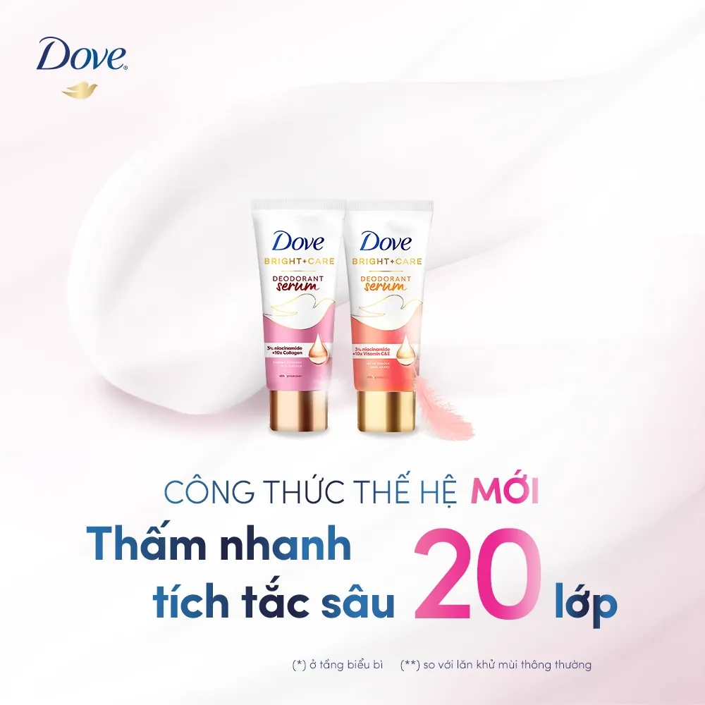 Ảnh Combo 2 Kem Khử Mùi Dove Tinh Chất Serum Sáng Mịn 40ml/Tuýp (Vitamin E/ Vitamin B3) 4